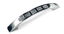 Мебельная ручка-скоба edson 4000 CHROME CRYSTAL 96 мм